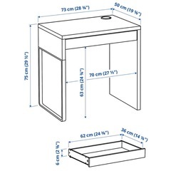 イケア  ミッケ 机 +チェアの画像