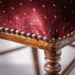 アンティーク ナポレオンチェア / モケット生地の画像