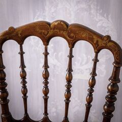 アンティーク ナポレオンチェア / モケット生地の画像