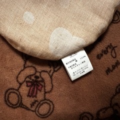 ベージュ ドーナツ型 ベビー枕 綿100%の画像