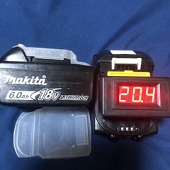 ⑤マキタ18v、純正バッテリーBL1860B、中古美品、２個の画像