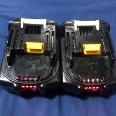 ⑤マキタ18v、純正バッテリーBL1860B、中古美品、２個の画像