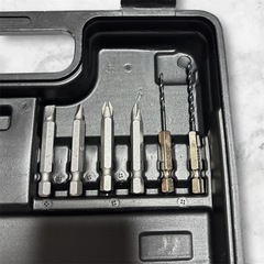 電動ドライバー 電動ドリル 3000mAh大容量バッテリー DIY グレー  正逆転切り替え セットの画像