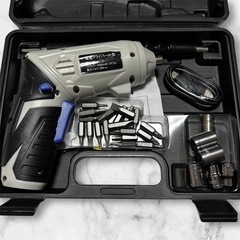 電動ドライバー 電動ドリル 3000mAh大容量バッテリー DIY グレー  正逆転切り替え セットの画像