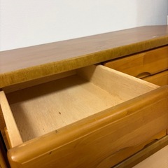 【12/28まで】TVボード＆収納棚3点セット・ばら売り相談可能 ｜レトロ木製｜3600円の画像