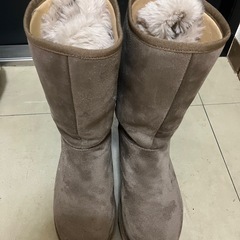 フェイクムートンロングブーツ モカの画像