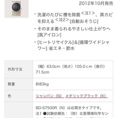 ドラム式洗濯機の画像