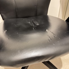 ニトリ ワークチェア グリッジ PVC BKの画像