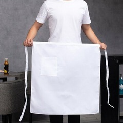 「Becanno」のエプロンで、シンプルで無地のデザインが特徴です。男女兼用で、シェフや飲食店スタッフ、家事をする方にも適しています。の画像