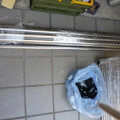 メタルラック　洋服掛け　３段　横幅９０センチの画像