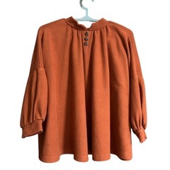 ベビー服 キムラタン トップス チュニック モックネック テラコッタ 80の画像