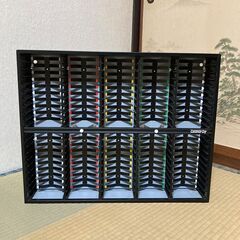 中古　Cassette City　カセットシティ　　カセットテープ　100本収納　2つセット　カセットラック　昭和レトロ　の画像