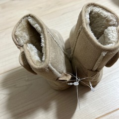 未使用　子供　ムートンブーツ　ベージュ　13センチの画像