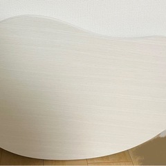ニトリ　折りたたみ　豆型テーブル　白の画像
