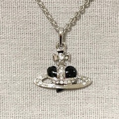 【Vivienne Westwood】ディアマンテネックレス シルバー×ブラックの画像
