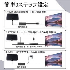 室内アンテナ 最強600KM受信範囲 360度全方位受信 HDTV 高性能の画像