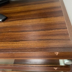 大型テレビボード★京都材木オーダー★高級★重厚感★強化ガラス★段調整★引き出し付★の画像
