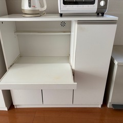 決まりました【無料】ニトリ キッチンカウンター（白）の画像