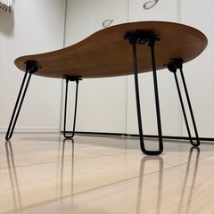 木製　ローテーブル　折り畳みテーブル　小型の画像