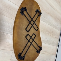 木製　ローテーブル　折り畳みテーブル　小型の画像