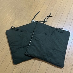 【お渡し決定】モンステラ柄　椅子用クッション2枚セットの画像