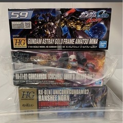 HG ガンプラ 未組立 ユニコーンガンダム2号機バンシィ・ノルン ガンキャノン ガンダムアストレイゴールドフレーム天ミナ 3箱
の画像