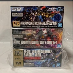 HG ガンプラ 未組立 ユニコーンガンダム2号機バンシィ・ノルン ガンキャノン ガンダムアストレイゴールドフレーム天ミナ 3箱
の画像
