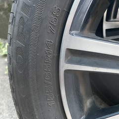 夏用タイヤホイール付4本セットタント155/65R14の画像