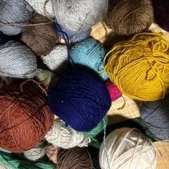 編み物　毛糸の画像