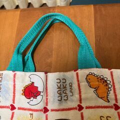 子供　バック　②　お道具入れ　上履き入れ　恐竜の画像