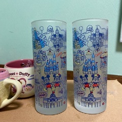 ディズニーランド　グラス　ダッフィーマグカップの画像