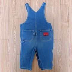 ミキハウス デニム　オーバーオール ロンパース　サロペット　 つなぎ　80 ベビー　 子供服　ベビー服　の画像