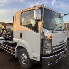 いすゞ　フォワード　脱着装置付コンテナ専用車　新明和アームロール　ツインホスト　４トン　の画像