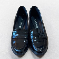 PANSY パンジー ローファー 22cm EEE エナメル 黒 シューズの画像