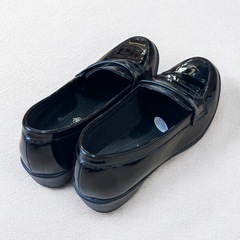 PANSY パンジー ローファー 22cm EEE エナメル 黒 シューズの画像