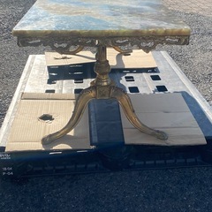 【希少品!】瑪瑙1枚板のセンターテーブル 検: 大理石 天然石 真鍮 高級家具 応接室 アンティーク ヴィンテージ 芸術品 一点物 古美術品 
の画像