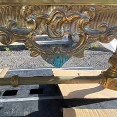 【希少品!】瑪瑙1枚板のセンターテーブル 検: 大理石 天然石 真鍮 高級家具 応接室 アンティーク ヴィンテージ 芸術品 一点物 古美術品 
の画像