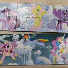 知育　パズル　5種セット　マイリトルポニー  5-Wood Puzzle Pack Bluey 木製パズル 5個パック 子供用ビンゴジグソーパズル Bluey公式ライセンス商品の画像