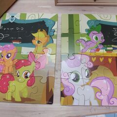 知育　パズル　5種セット　マイリトルポニー  5-Wood Puzzle Pack Bluey 木製パズル 5個パック 子供用ビンゴジグソーパズル Bluey公式ライセンス商品の画像