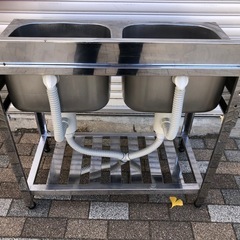 業務用　2槽シンク　900×450×800mmの画像