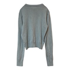 H&M クロップド丈 長袖カーディガン くすみカラー カーキ XSの画像