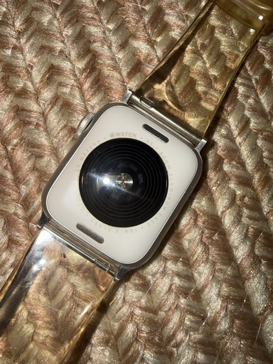 Apple Watch SE 40mm 本体 ホワイト クリアバンド付き