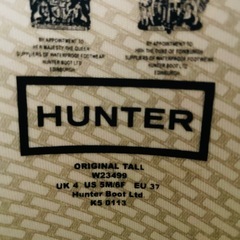 HUNTER ロングブーツ 23cm UK4 ネイビー 長靴の画像