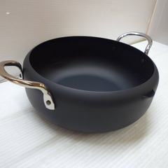 ☆▲未使用　IHクッキングヒーター専用　天ぷら鍋　HT-N40　22cm　2.6L　IH　クッキングヒーター　調理器具　株式会社カクセー ｃの画像