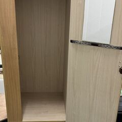 木製 ワードローブ 洋服タンス 箪笥 引出2段 幅58cm×奥行52cm×高さ173cm の画像