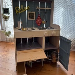 手作りおままごとキッチンの画像