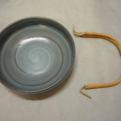 ☆▲たち吉　皿　取っ手付き皿　創作陶器　食器　共箱　fの画像