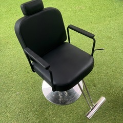 ビューティガレージ　枕付き手動シャンプーチェア　HD-178S 丸盤ベース　サロンチェア　ブラック　美容院　の画像