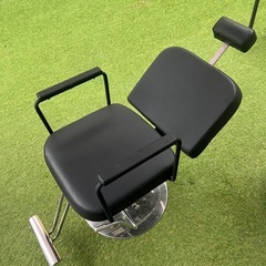 ビューティガレージ　枕付き手動シャンプーチェア　HD-178S 丸盤ベース　サロンチェア　ブラック　美容院　の画像