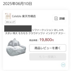 【決定】6/10に購入したソファ(定価19800円)の画像